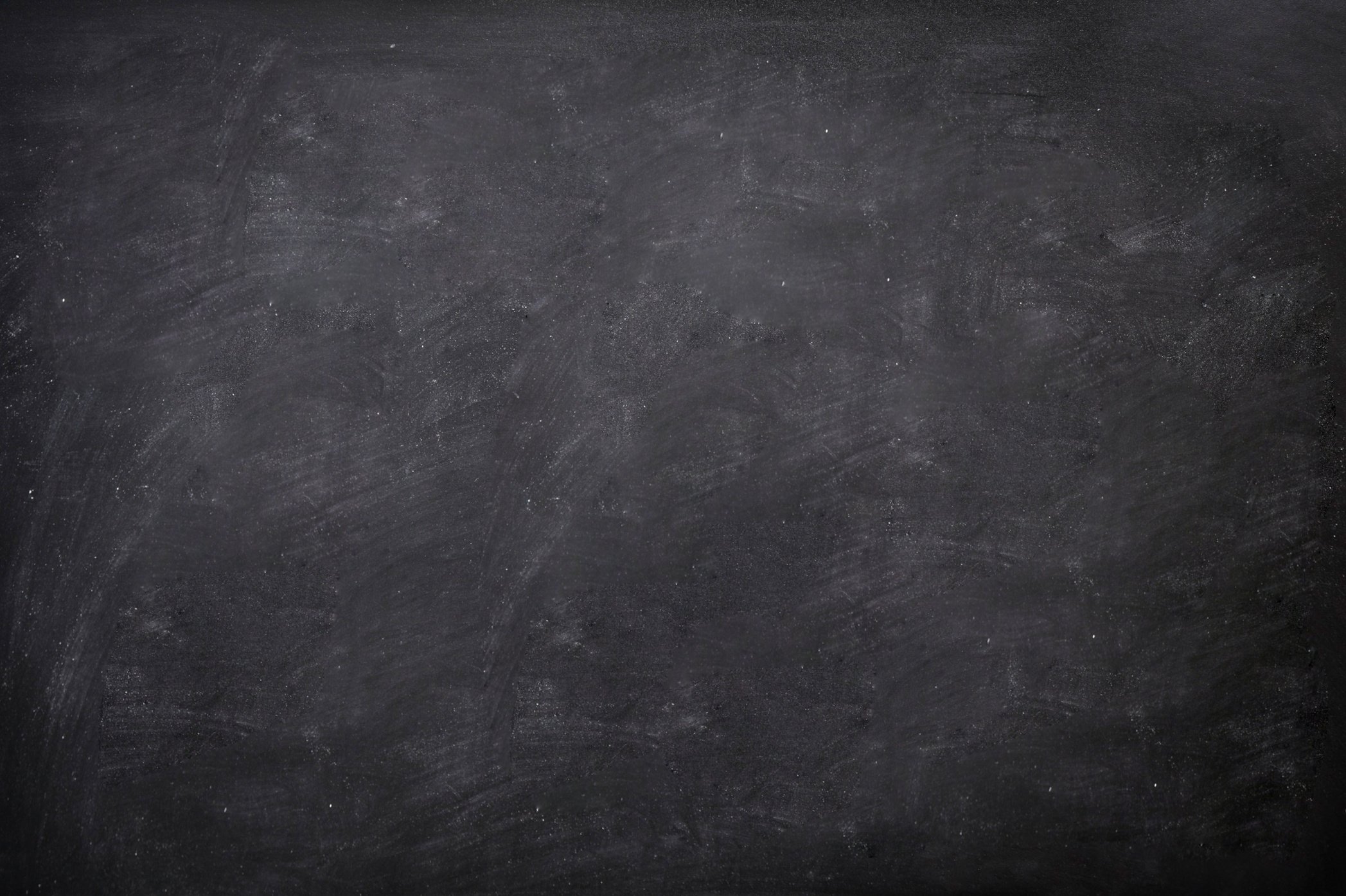 Empty green chalkboard texture hang on the white wall. double frame from greenboard and white background.